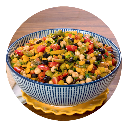 Bowl of of bean salad.